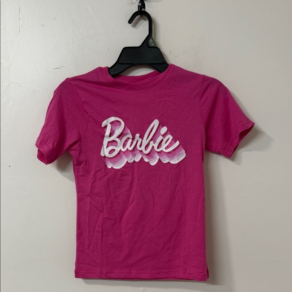 Barbie Pink Short Sleeve Tee Classic Crew Neck